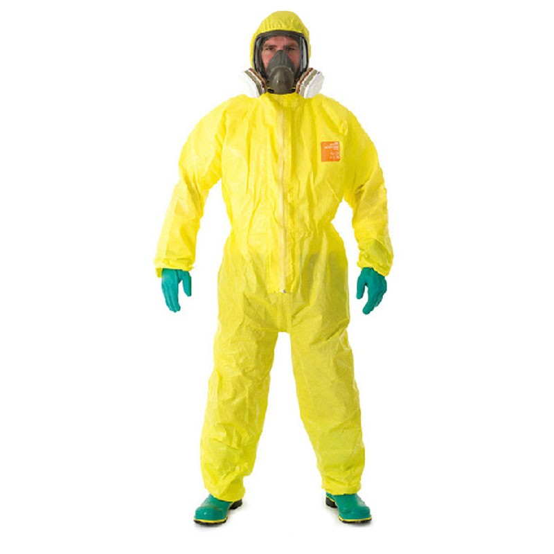 微護(hù)佳YE30-W-99-122-02 MC3000黃色雙袖雙褲腿帶腳套連體防化服圖片1