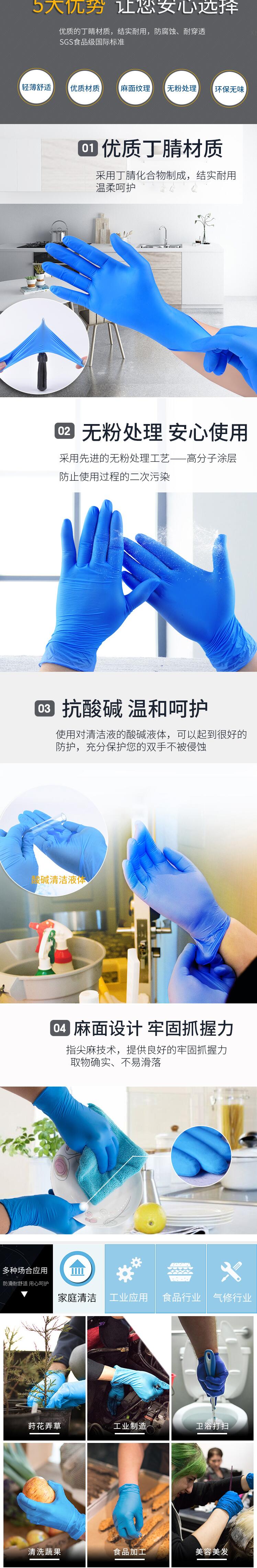 愛(ài)馬斯XNFT46100耐油一次性丁腈手套圖片
