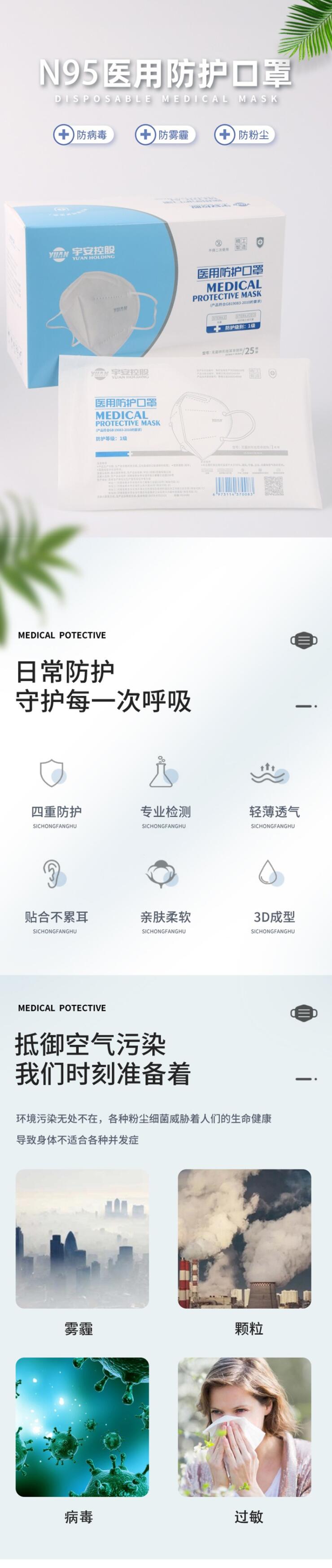 宇安控股醫(yī)用防護口罩圖片