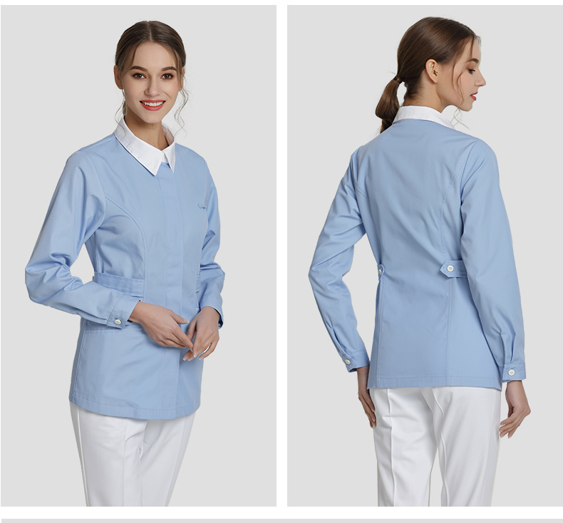 樂(lè)倍康NC167湖藍(lán)長(zhǎng)袖護(hù)士服圖片2
